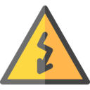 electronics,prohibition,forbidden,signaling,warning,danger,electricity,caution,electrical danger sign